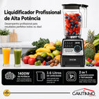 Liquidificador Multiuso MegaMix Com 2 Jarras de Vidro + BRINDE: Porta Tempero Giratório 20 Potes de Vidro  - LEVE 2 PAGUE 1