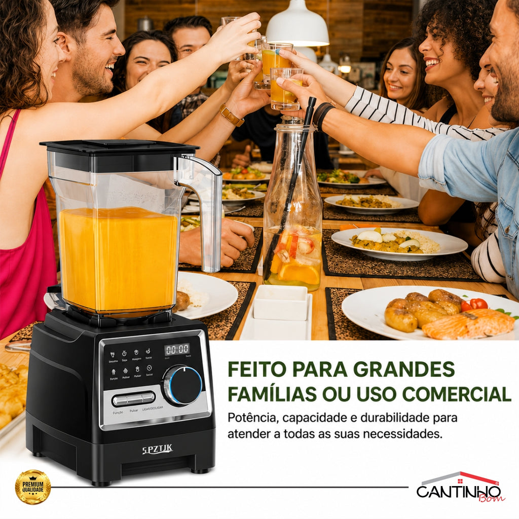 Liquidificador Multiuso MegaMix Com 2 Jarras de Vidro + BRINDE: Porta Tempero Giratório 20 Potes de Vidro  - LEVE 2 PAGUE 1